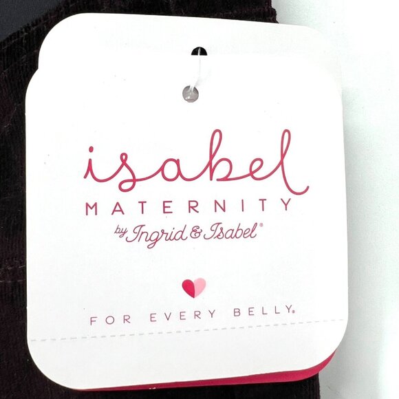 NEW Isabel Maternity Crossover Panel Burgundy Stretch Corduroy Pants Size 14/32R - Picture 7 of 11